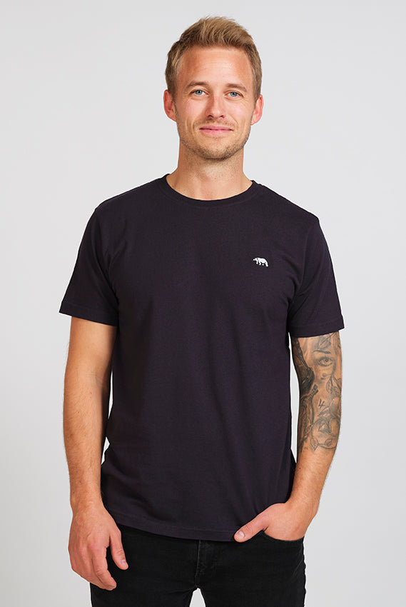 Uomo T-shirt in Cotone Organico Blu Navy - Orso Polare