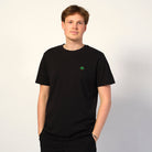 Uomo T-shirt in Cotone Organico Nera - Albero