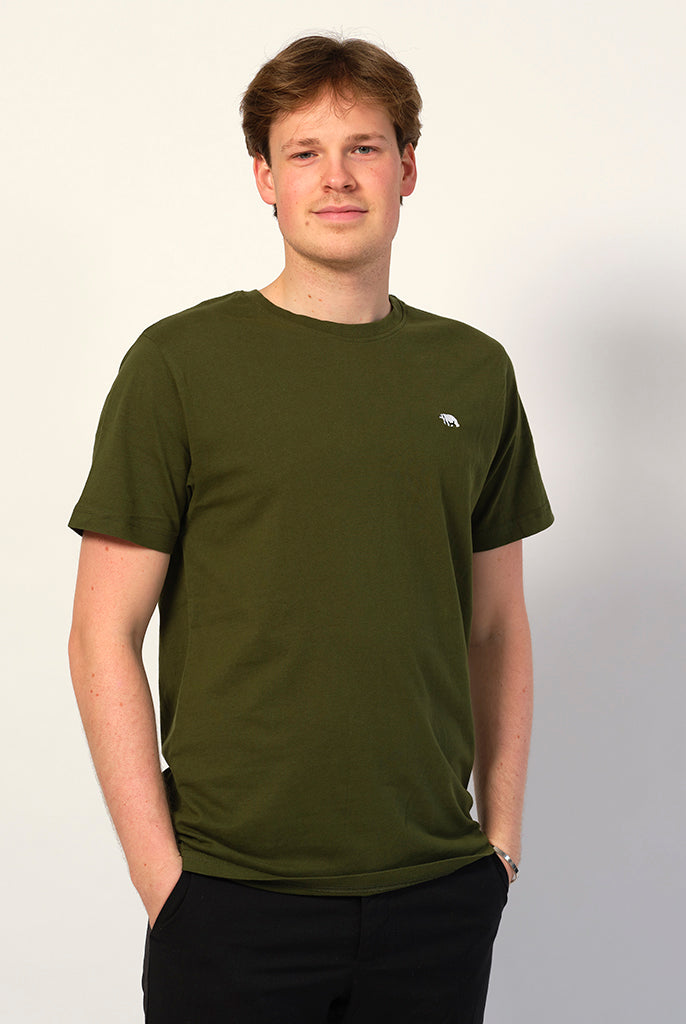 T-shirt in Cotone Organico Verde - Orso Polare uomo