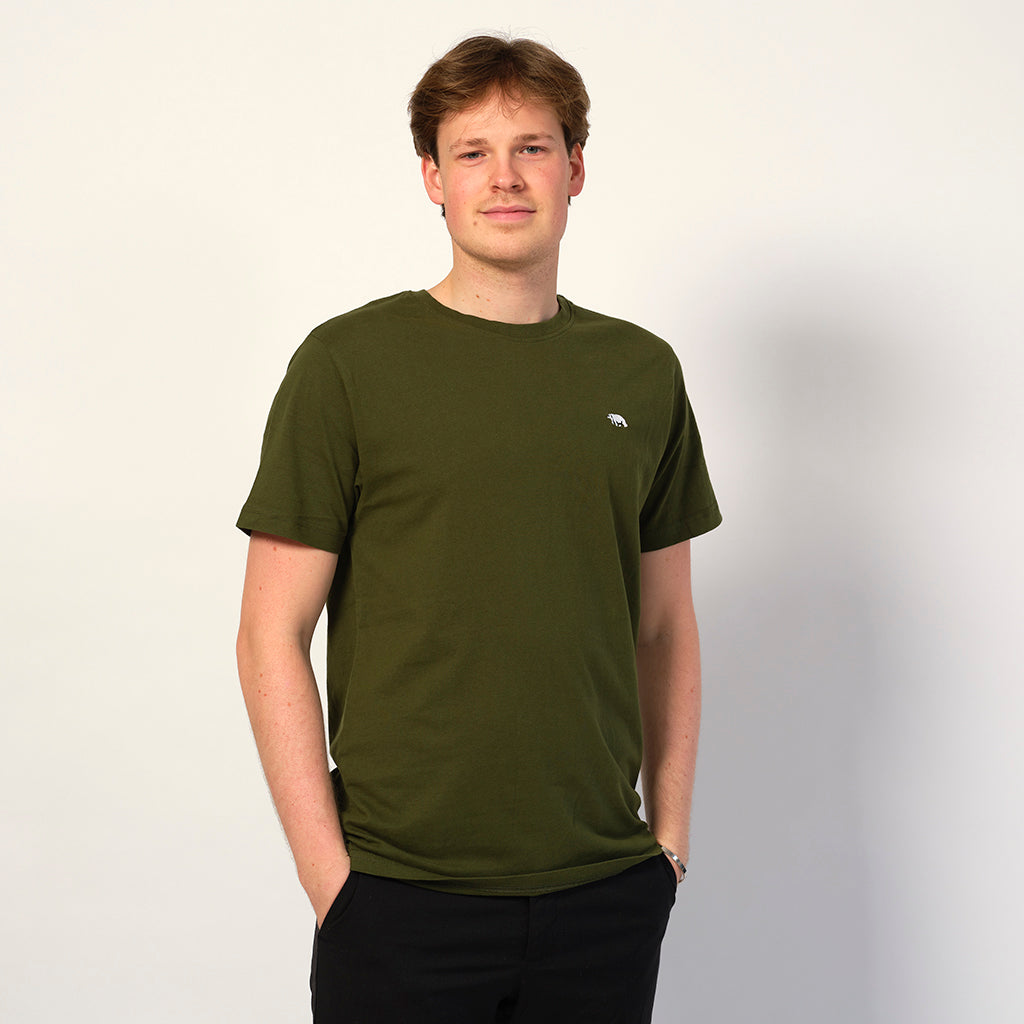 T-shirt in Cotone Organico Verde - Orso Polare uomo