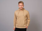 Felpa in Cotone Biologico Beige hoodie uomo